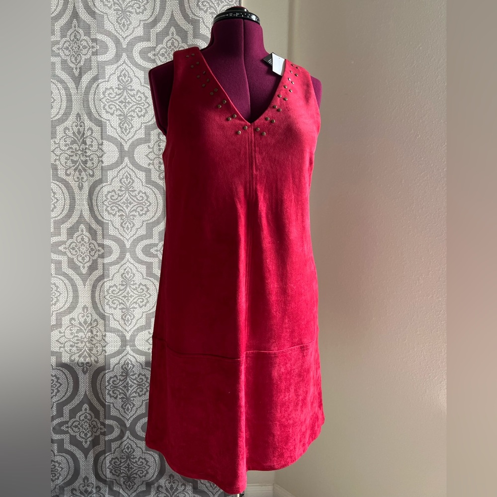 Berry Suede Dress (Perfect for Christmas)
